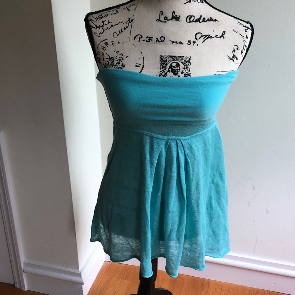 Banana Republic Strapless Teal Mini Dress